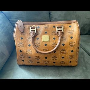 Mcm cognac Boston bag